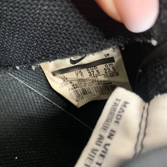 Nike Air Force 1 Low Top Shoes JUST DO IT Swoosh Black Size 5Y AO3977-001 - Picture 8 of 9